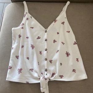 White floral tank top